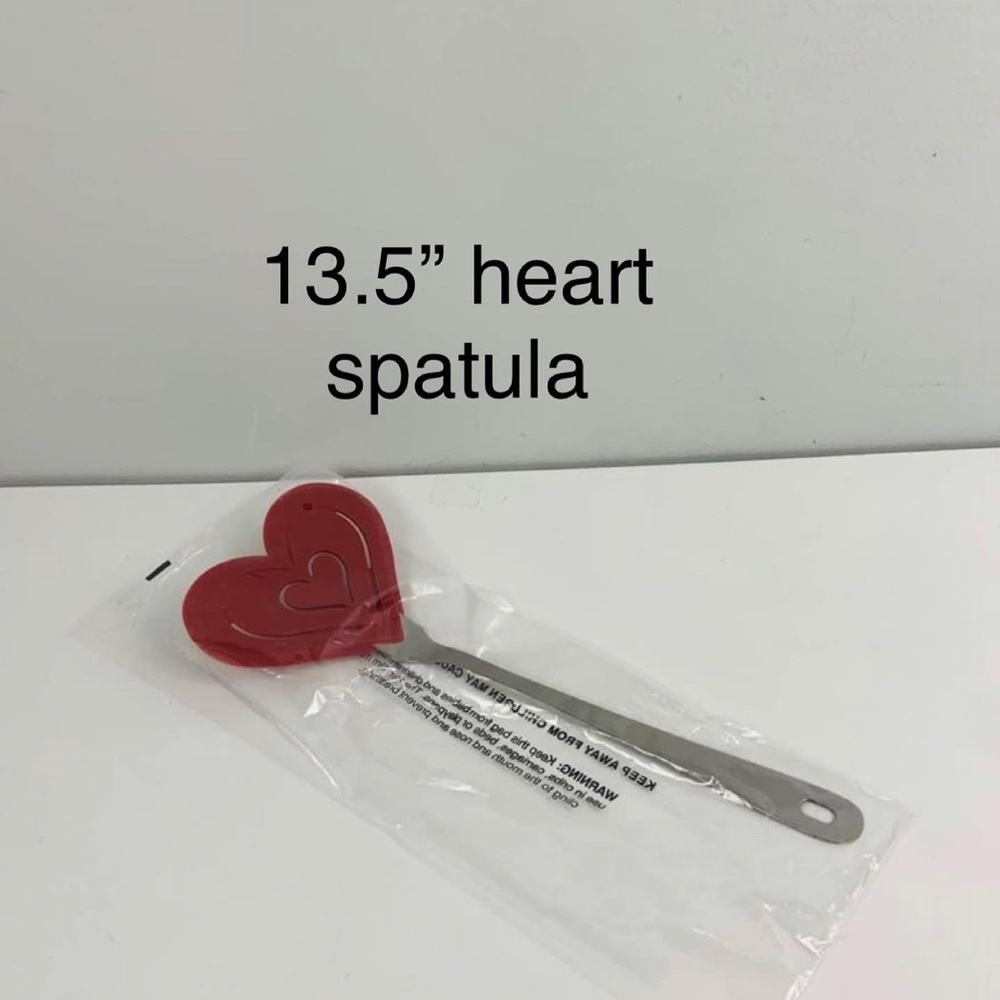 Brand New 13.5” Red Heart Spatula